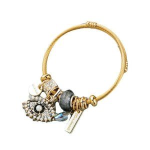 Vintage Colorful Devil's Eye Crystal Bracelet Grey